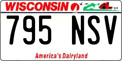 WI license plate 795NSV