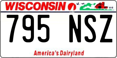 WI license plate 795NSZ