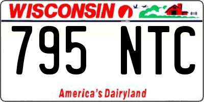WI license plate 795NTC