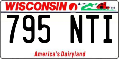 WI license plate 795NTI