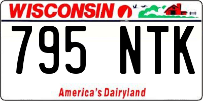 WI license plate 795NTK