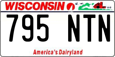 WI license plate 795NTN