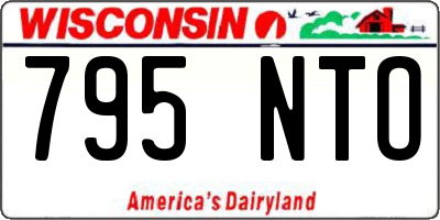 WI license plate 795NTO