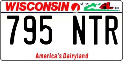 WI license plate 795NTR
