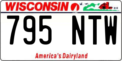 WI license plate 795NTW