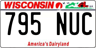 WI license plate 795NUC