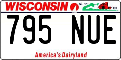 WI license plate 795NUE