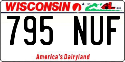 WI license plate 795NUF