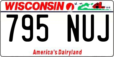 WI license plate 795NUJ