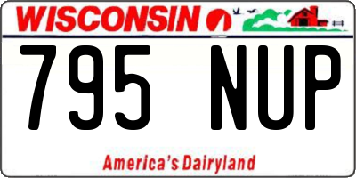 WI license plate 795NUP