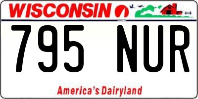 WI license plate 795NUR