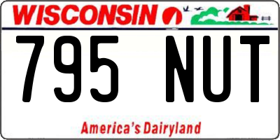 WI license plate 795NUT