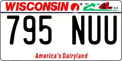 WI license plate 795NUU