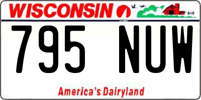 WI license plate 795NUW