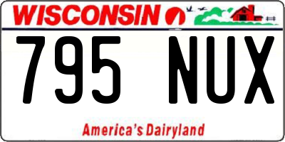 WI license plate 795NUX