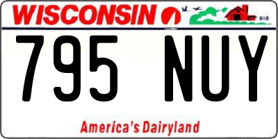 WI license plate 795NUY