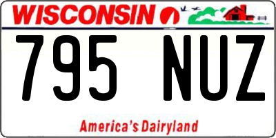WI license plate 795NUZ
