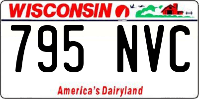 WI license plate 795NVC
