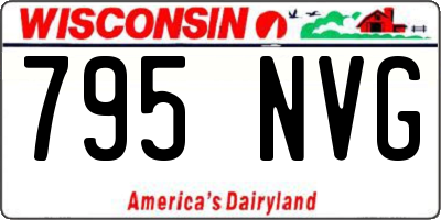 WI license plate 795NVG