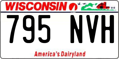 WI license plate 795NVH