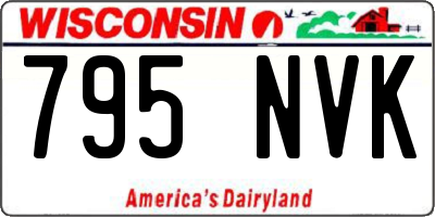 WI license plate 795NVK