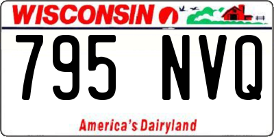WI license plate 795NVQ