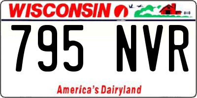 WI license plate 795NVR