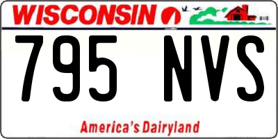 WI license plate 795NVS