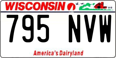 WI license plate 795NVW