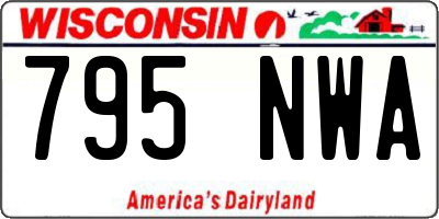 WI license plate 795NWA