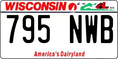 WI license plate 795NWB