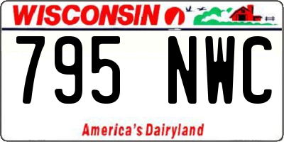 WI license plate 795NWC