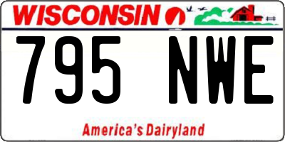 WI license plate 795NWE