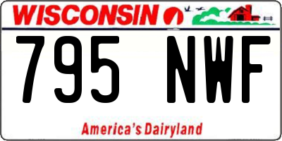 WI license plate 795NWF
