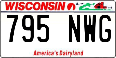 WI license plate 795NWG