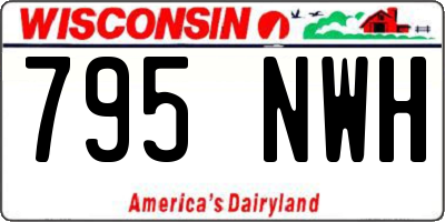 WI license plate 795NWH