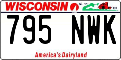 WI license plate 795NWK