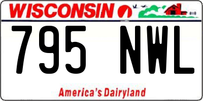 WI license plate 795NWL