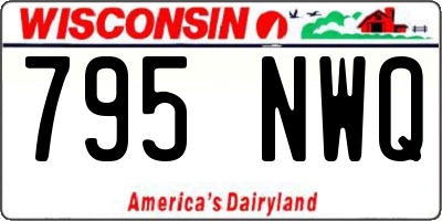 WI license plate 795NWQ