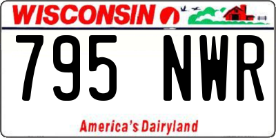 WI license plate 795NWR
