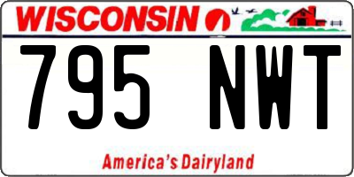WI license plate 795NWT