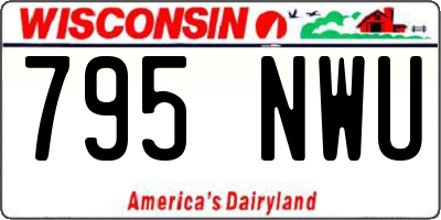 WI license plate 795NWU