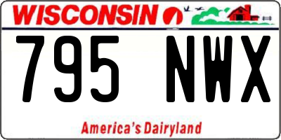 WI license plate 795NWX