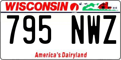 WI license plate 795NWZ