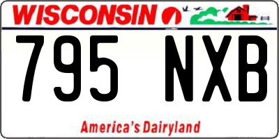 WI license plate 795NXB