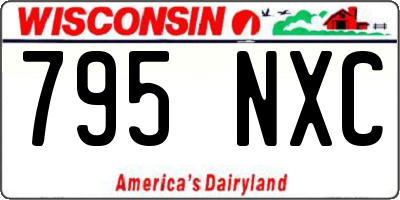 WI license plate 795NXC