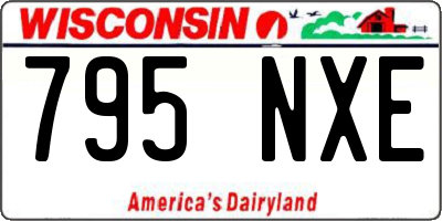 WI license plate 795NXE
