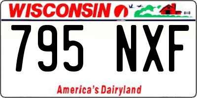 WI license plate 795NXF