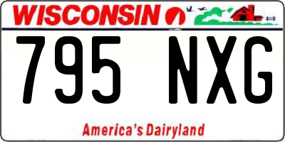 WI license plate 795NXG