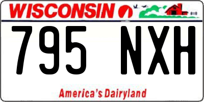 WI license plate 795NXH